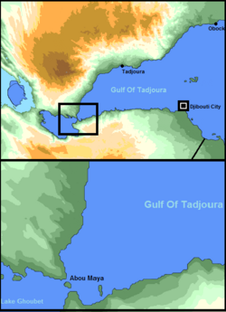 Mapa ostrova Abou Maya