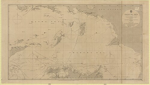 Admiralty Chart č. 1088 Moře Arafura, 1837