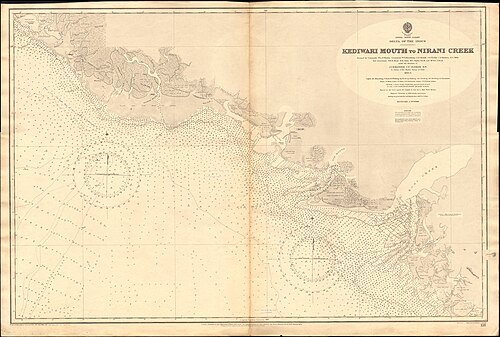 Admiralitní mapa č. 118 Delta Indu 1897
