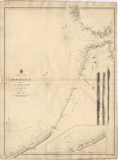Námorní mapa č. 1227 (1840)