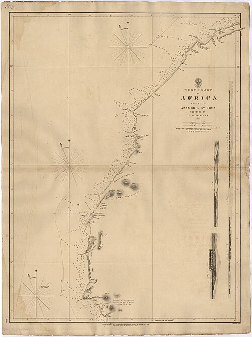 Námorní mapa č. 1228 (1844)
