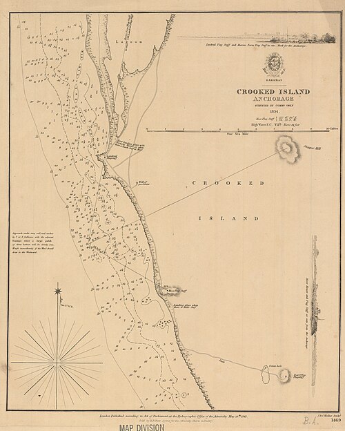Admiralitní mapa č. 1469 (1843)