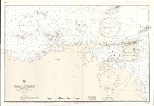 Admiralitní mapa Tobago až Tortuga