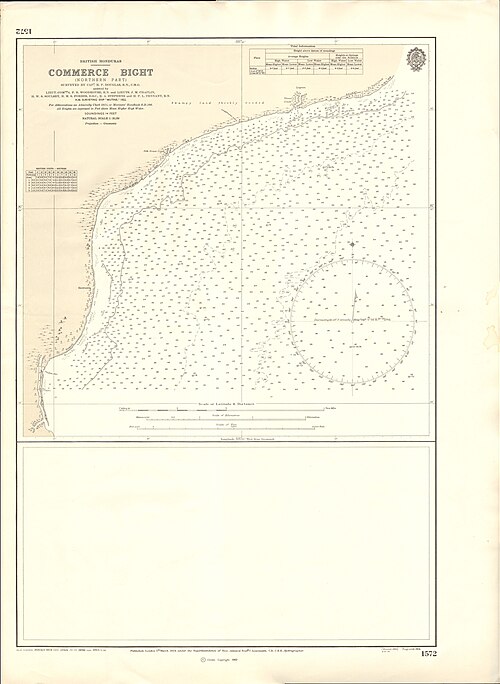 Admiralty Chart č. 1572 Commerce Bight (1963)