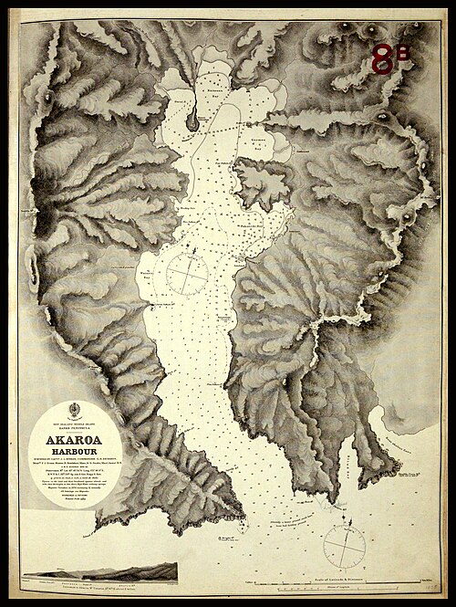 Admiralitní mapa 1575: Přístav Akaroa (1849-1850)