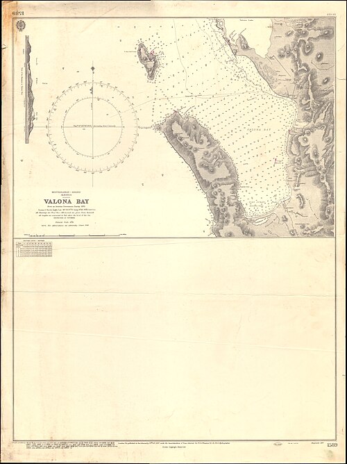 Admiralitní mapa č. 1589 - Valona