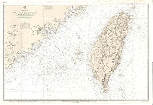 Námořní mapa č. 1968: Taiwan a průliv (1966)
