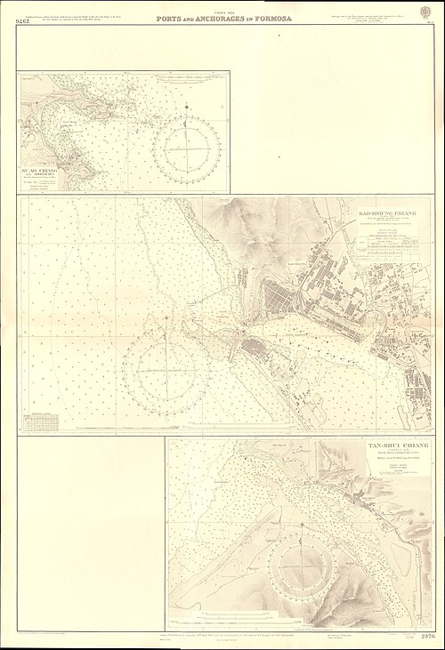 Námořní mapa č. 2376: Přístavy Formózy (1932)