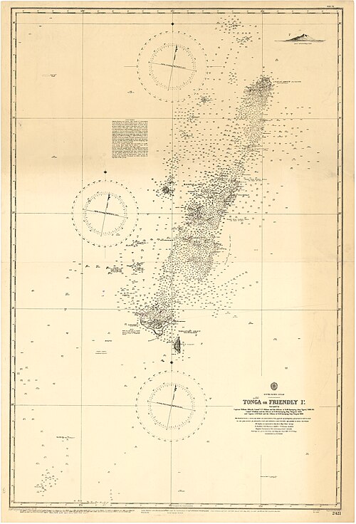 Admiralitní mapa č. 2421 Tonga 1866