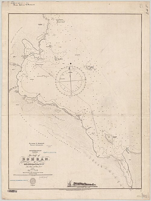 Admiralitní mapa 245 Záliv Bombah