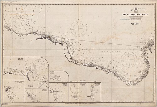 Admiralitní mapa č. 246 Tripolis-Benghází