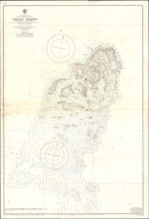 Admiralitní mapa č. 3098 Skupina Vavau 1900