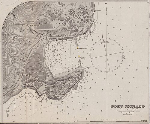 Admirální mapa č. 3220, 1902 - Přístav Monako