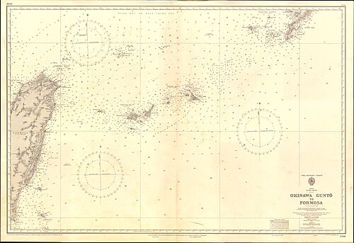 Námořní mapa č. 3236: Od Okinawy k Formóze (1948)