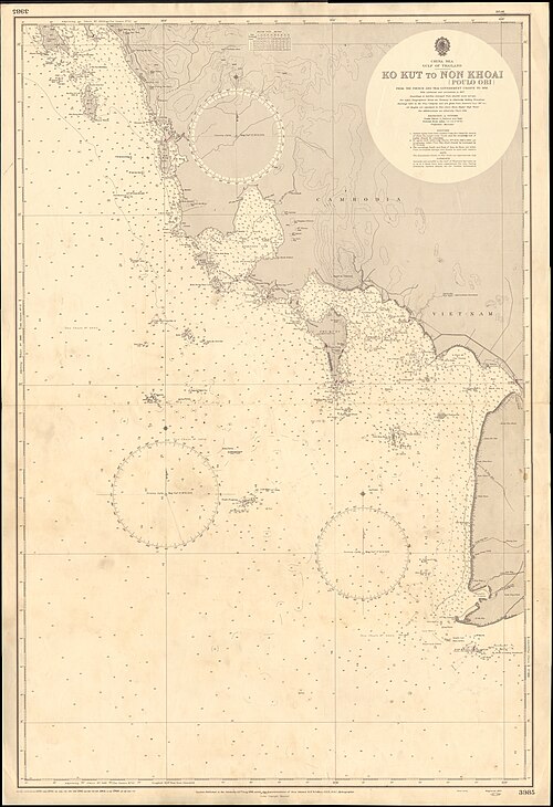 Námořní mapa Admirality č. 3985