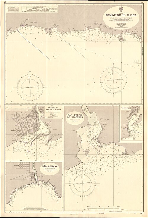Admiralty Chart č. 467 - Bayajibe až Haina