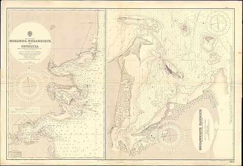 Admiralty Chart 653: Mokambo, Mozambik a Conducia (1938)