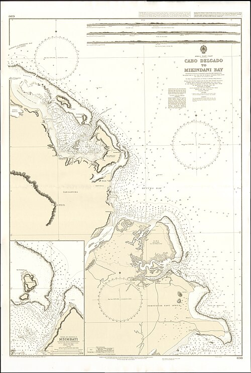 Admiralty Chart 690: Cabo Delgado k Mikindani Bay (1960)