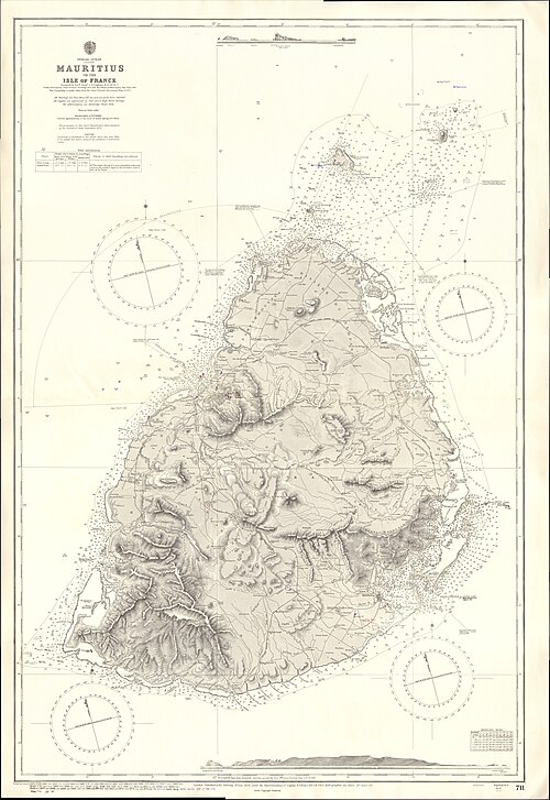 Admirální mapa č. 711 Mauricius
