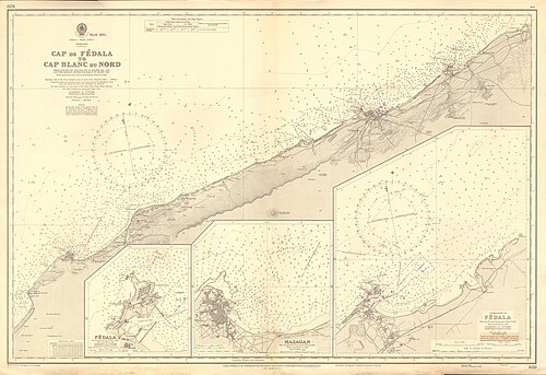 Admiralitní mapa č. 820 Od Cap de Fedala