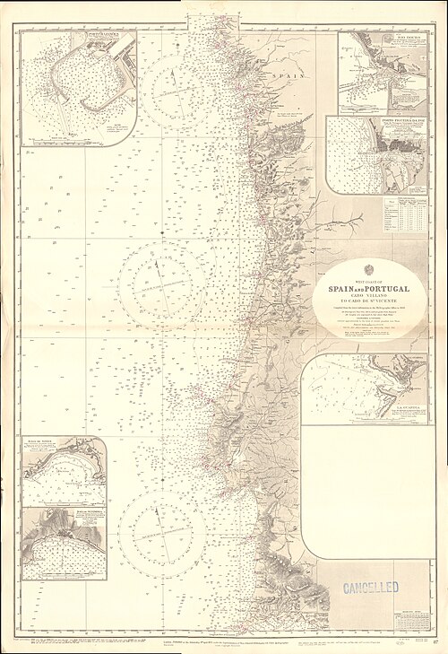 Admiralitní mapa západní břeh (1873)