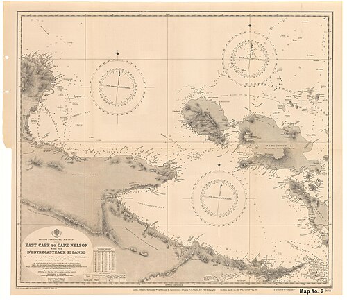 Námořní mapa 938: Od mysu East po mys Nelson