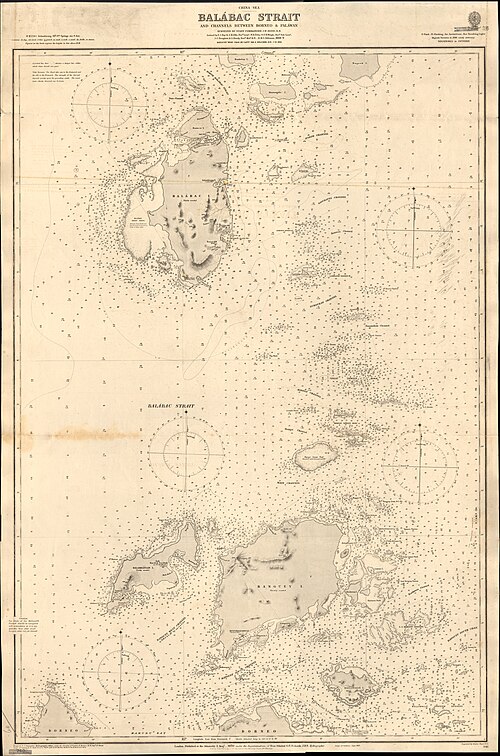 Admiralty Chart č. 948 - Balabacká úžina