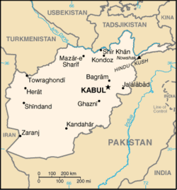 Mapa Afghánistánu - Norština