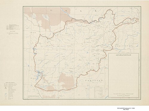 Afghánistán - topografická