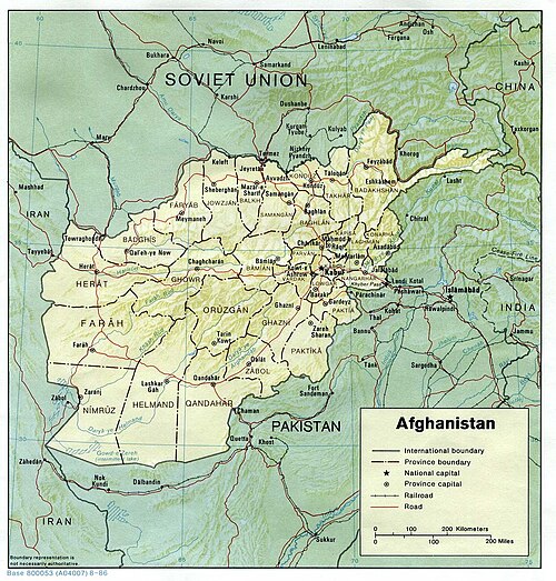 Afghánistán - Fyzická geografie 1986