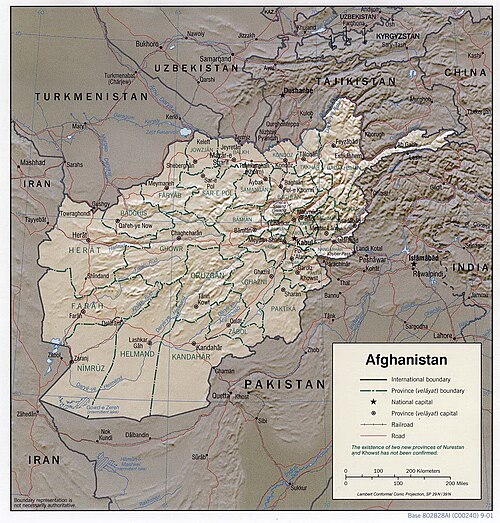 Afghánistán - Fyzická geografie 1993