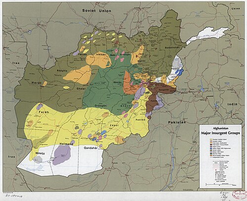 Hlavní skupiny povstalců v Afghánistánu
