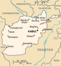 Mapa Afghánistánu
