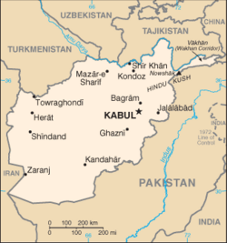 Mapa Afghánistánu 1