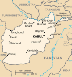 Mapa Afghánistánu - 2
