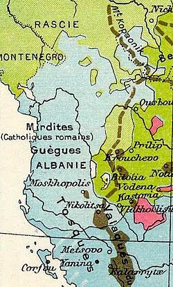 Albánie - etnické skupiny 1898