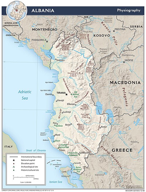 Fyzická geografie Albánie