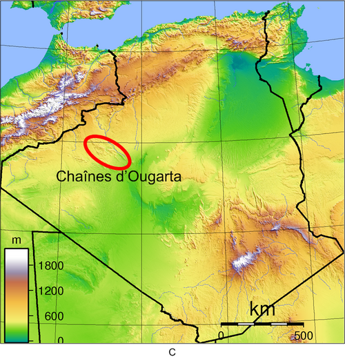 Alžírsko Chaines Ougarta