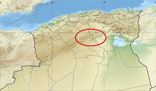 Severní Alžírsko - Reliéf Monts Ouled Nail