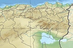 Severovýchodní Alžírsko - Mapa polohy