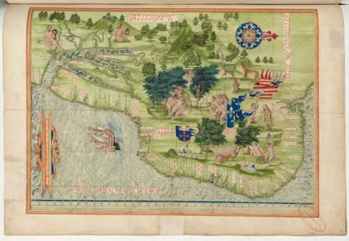 Země Brazílie - Kosmografie 1555