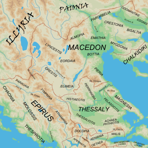 Starověké oblasti Epirus a Makedonie
