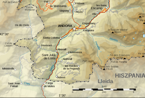 Andorsko-katalánská hranice u Os de Civís