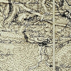 Mapa západní Haliče, 1808, Ilowa