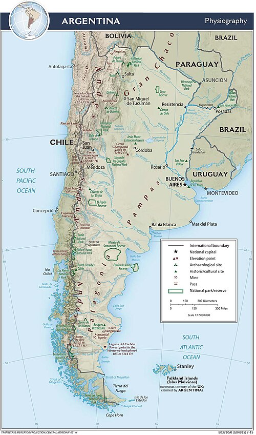 Fyziografie Argentiny