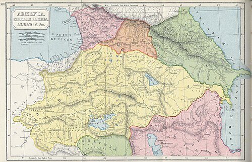 Arménie, Kolchida, Ibérie, Albánie