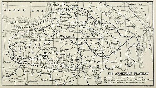 Arménská plošina - přírodní hranice