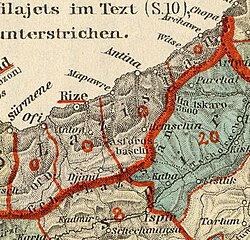 Arménská populace 1896 - Lazistán