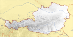 Mapa nadmořských výšek Rakouska