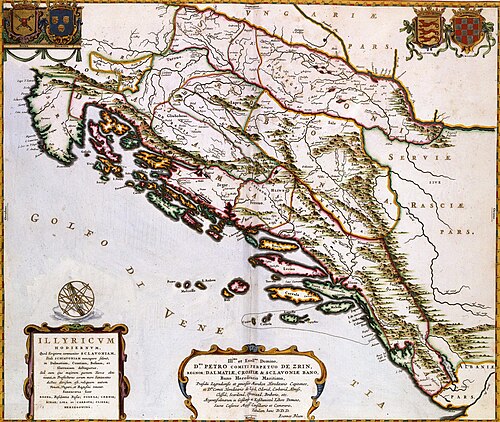Atlas Van der Hagena - Illyrikum, Sklavonie, Bosna, Dalmácie, Chorvatsko